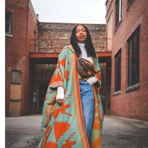 Muti colored hooded cardigan - Picture 2 of 3